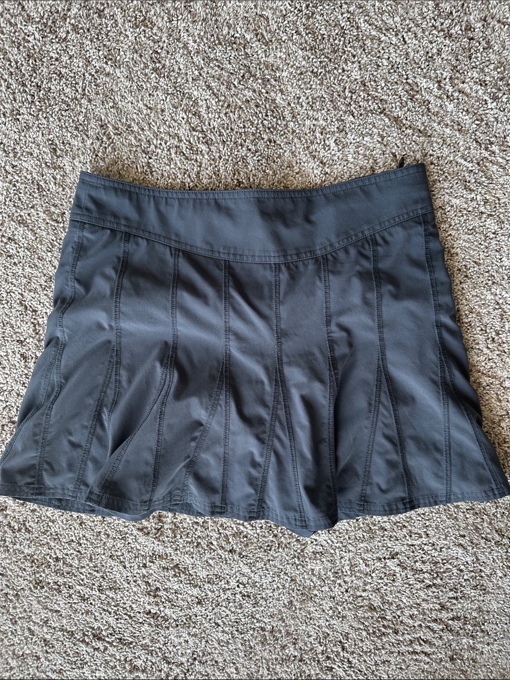Athleta Charcoal Gray Drawstring Athletic Skort